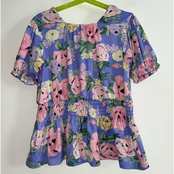 Girls floral peplum top - Picture 2 of 3